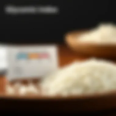 Glycemic Index Scale and White Rice An infographic explaining the glycemic index scale and white rice's position on it.