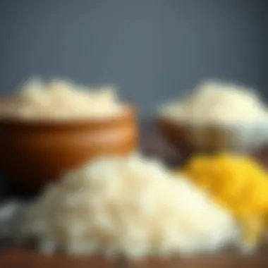 Comparison of Rice Types in Glycemic Index A visual representation of various types of rice illustrating their glycemic index differences.