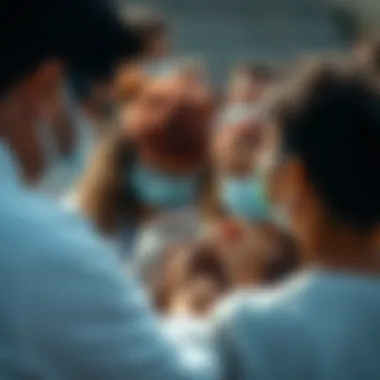 Community Vaccination Efforts A diverse group of individuals receiving vaccinations.