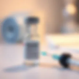A close-up view of a vaccine vial with a syringe ready for administration.