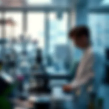 Scientific Methods in Practice Depiction of scientific methods in action within a laboratory setting