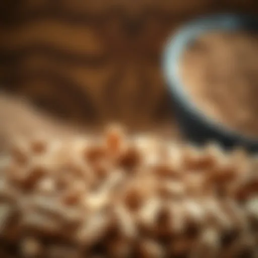 Close-up view of high-quality wood pellets