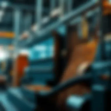 Modern wood pellet production machinery in operation